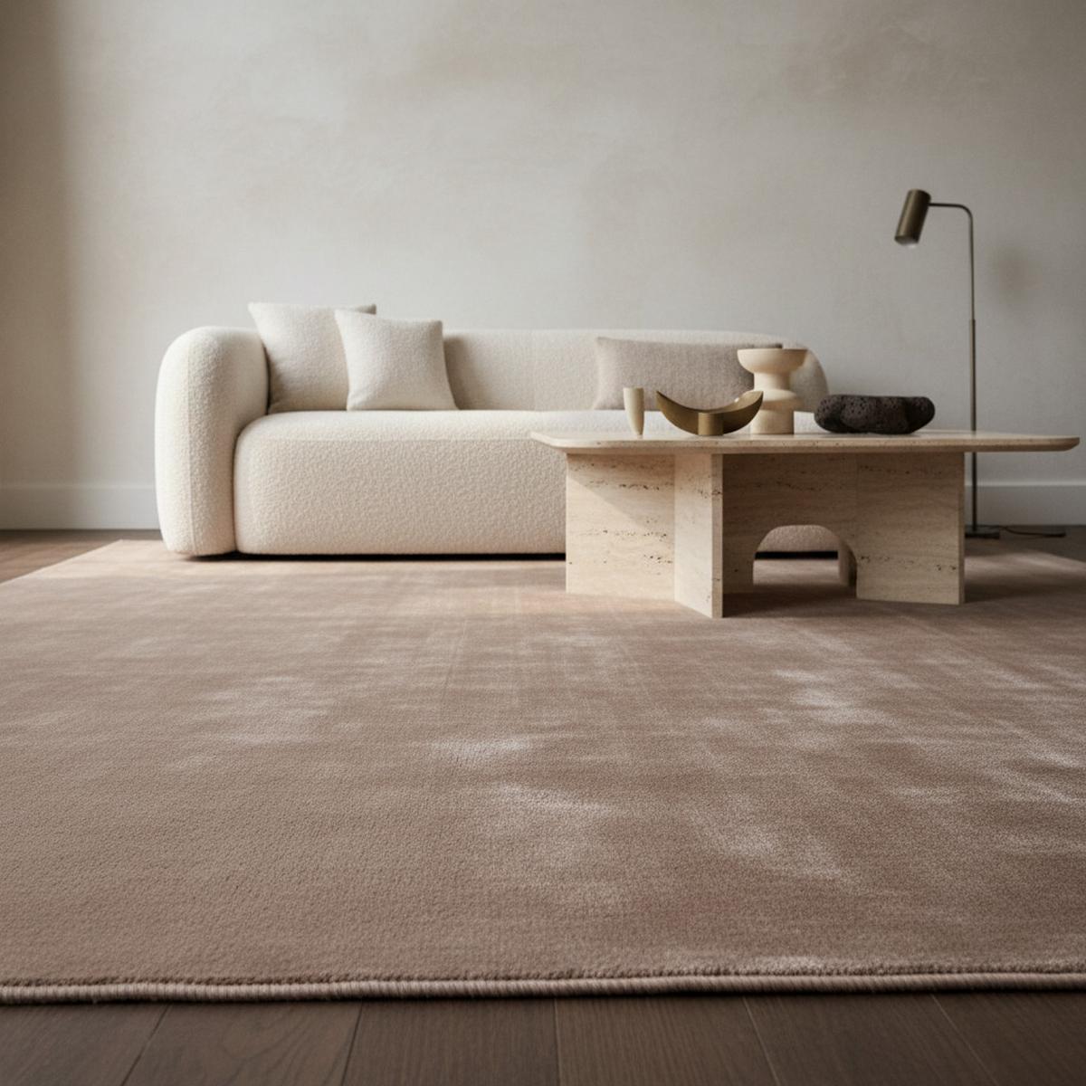 TEPPICH Kurzflor Waschbar LECH in Beige, einfarbig, 200 x 290 cm - Beige, Textil (290/200cm) - KADIMA DESIGN