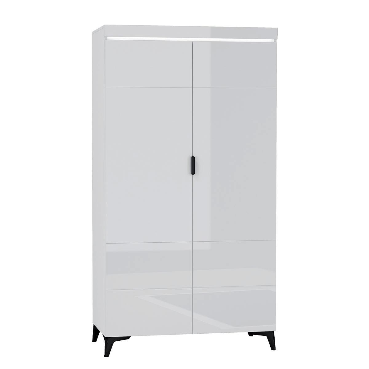 SCHRANK 2 Türen Ruben Weiß - Weiß, Holzwerkstoff (105/195/55cm) - Petits-meubles