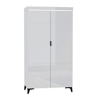 SCHRANK 2 Türen Ruben Weiß - Weiß, Holzwerkstoff (105/195/55cm) - Petits-meubles