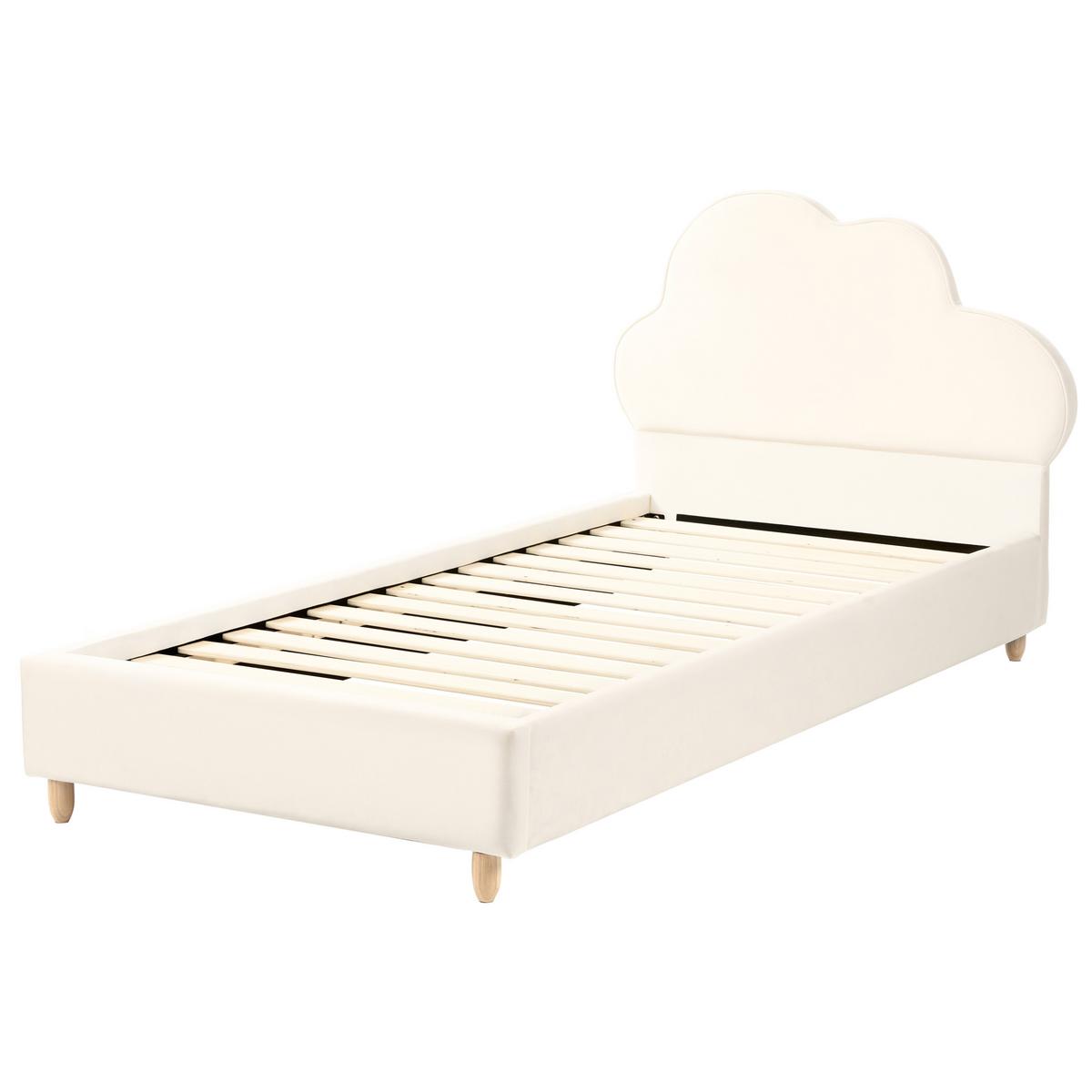 KINDERBETT 90/200 cm Hellbraun Bellevue - Hellbraun/Beige, Textil (90/200cm) - Beliani