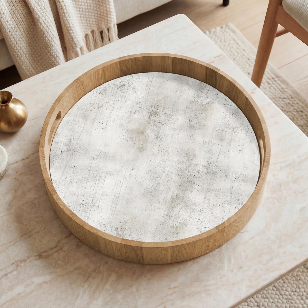TABLETT Grau - Beton - Verwittert 40x40 cm - Hellgrau, Holz (40/5/5cm) - OnlyWow