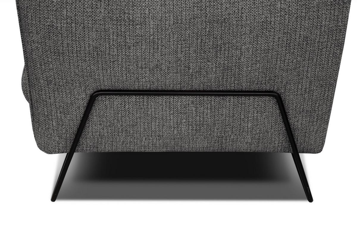ECKSOFA HOSTEN 4-Sitzer, anthrazit - Anthrazit/Schwarz, Holzwerkstoff/Textil (158/269cm) - Wozimo