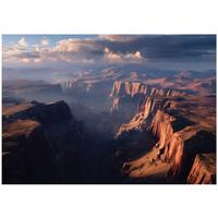 FOTOTAPETE Gebirge Landschaft Blau 400x280 cm - Multicolor, Papier (400/280cm) - Wallarena