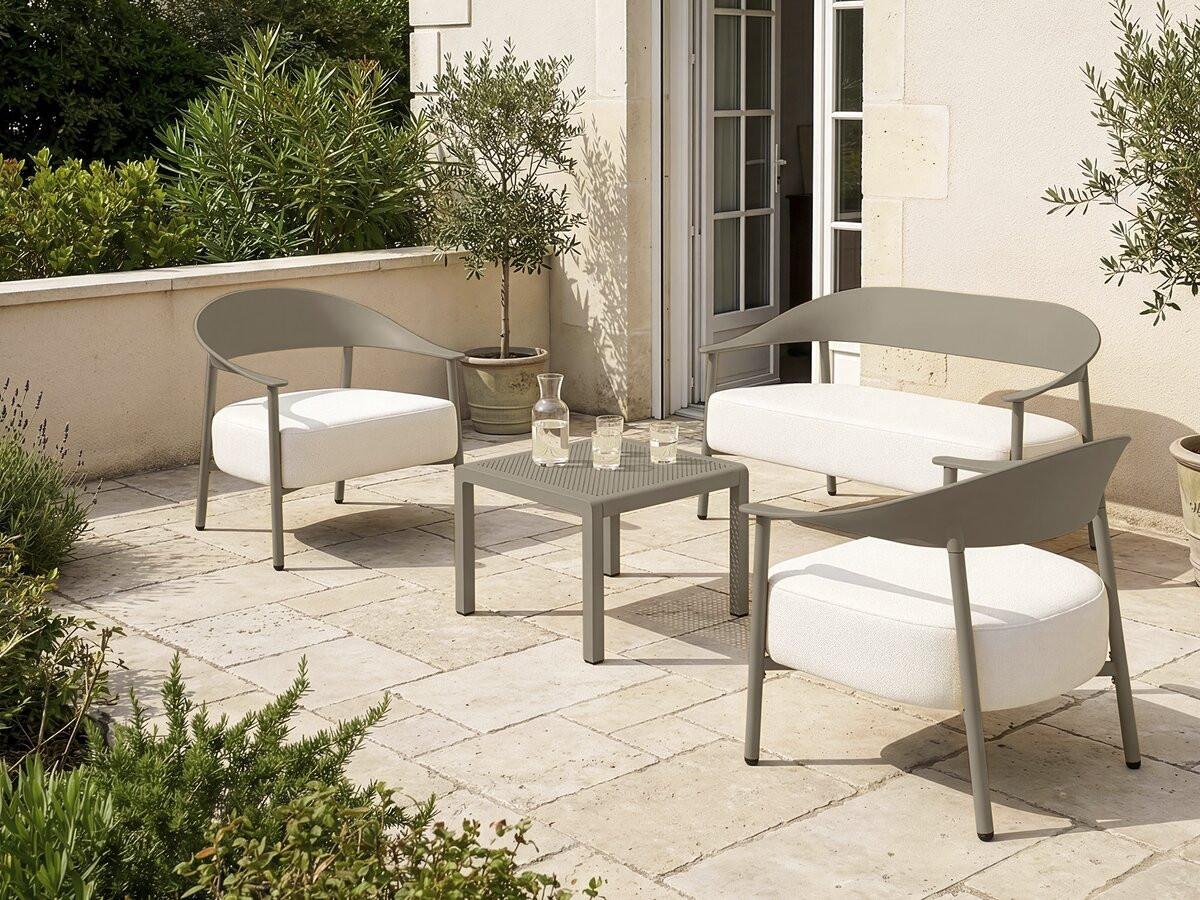 GARTENSITZGRUPPE céora Taupe - Taupe, Metall - Habitat Garten
