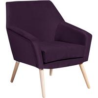 SESSEL Kachka Bezug Samtvelour Buche natur / purple - Buchefarben/Lila, Kunststoff (71/81/67cm) - 58aufmkessel