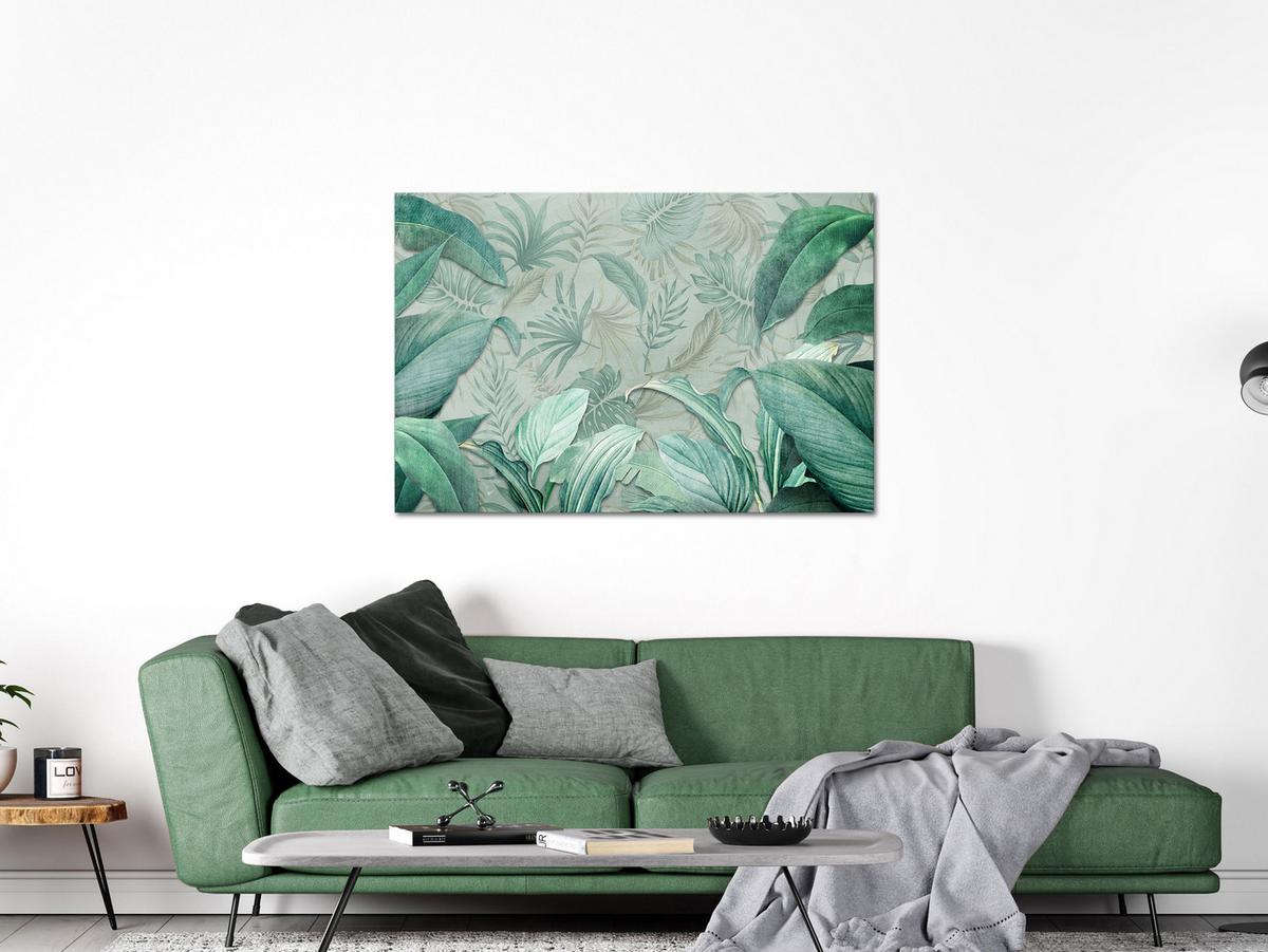KUNSTDRUCK Grün 60/40 cm - Grün, Textil (60/40cm) - KUNSTLOFT