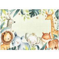 FOTOTAPETE Tiere Dschungel Grün 254x184 cm - Multicolor, Textil (254/184cm) - Wallarena