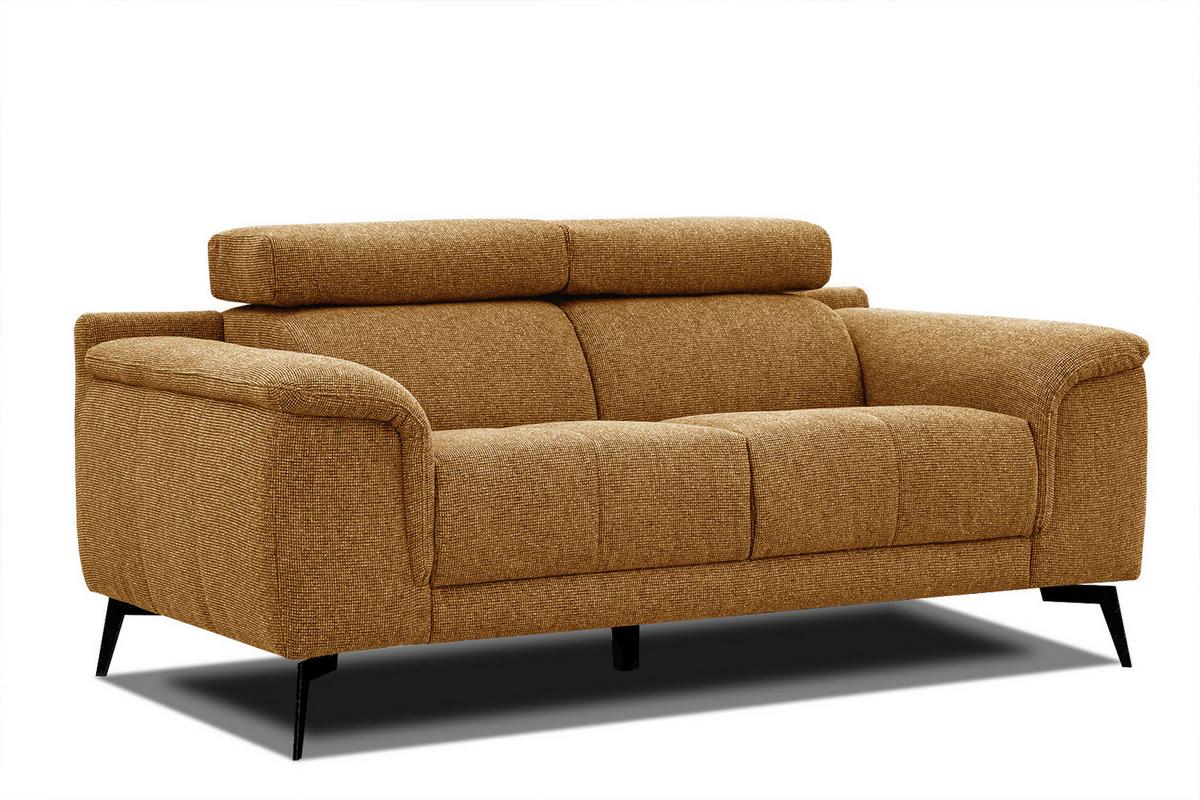 SOFA FIERO 2-Sitzer, orange - Schwarz/Orange, Holzwerkstoff/Textil (170/82/103cm) - Wozimo
