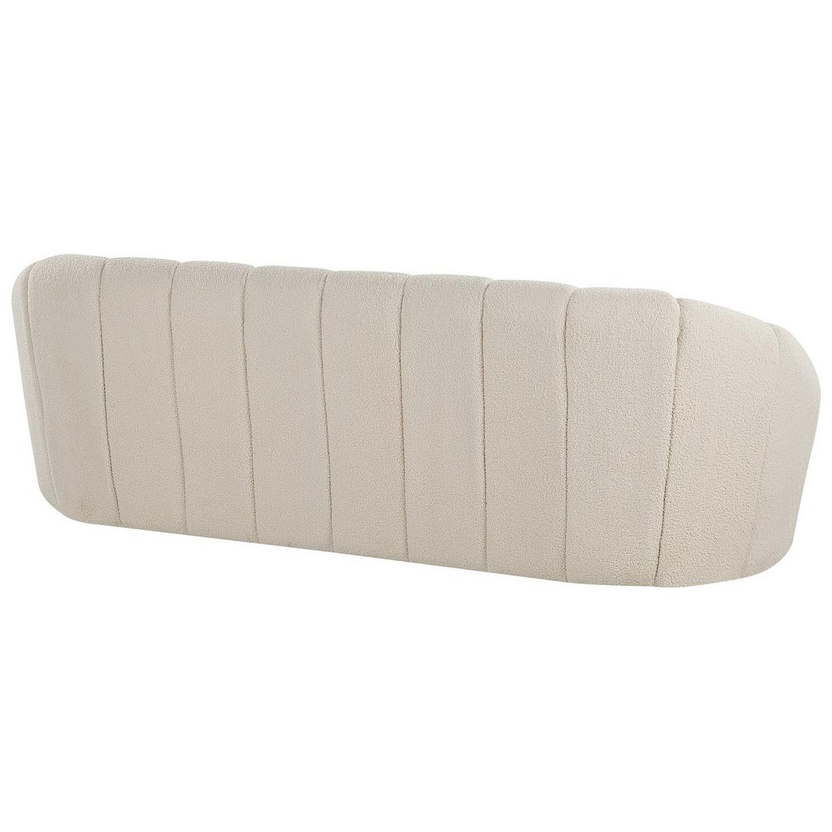 3-SITZER-SOFA Polyester Weiß Lomma - Weiß, Textil (190/70/82cm) - Beliani