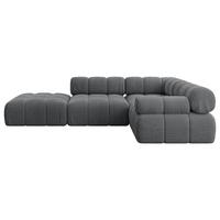ECKSOFA modulares Sofa Felto-L1 - 285x190x70 cm Dunkelgrau Cord - Dunkelgrau, Holzwerkstoff/Textil (285/190cm) - ALTDECOR