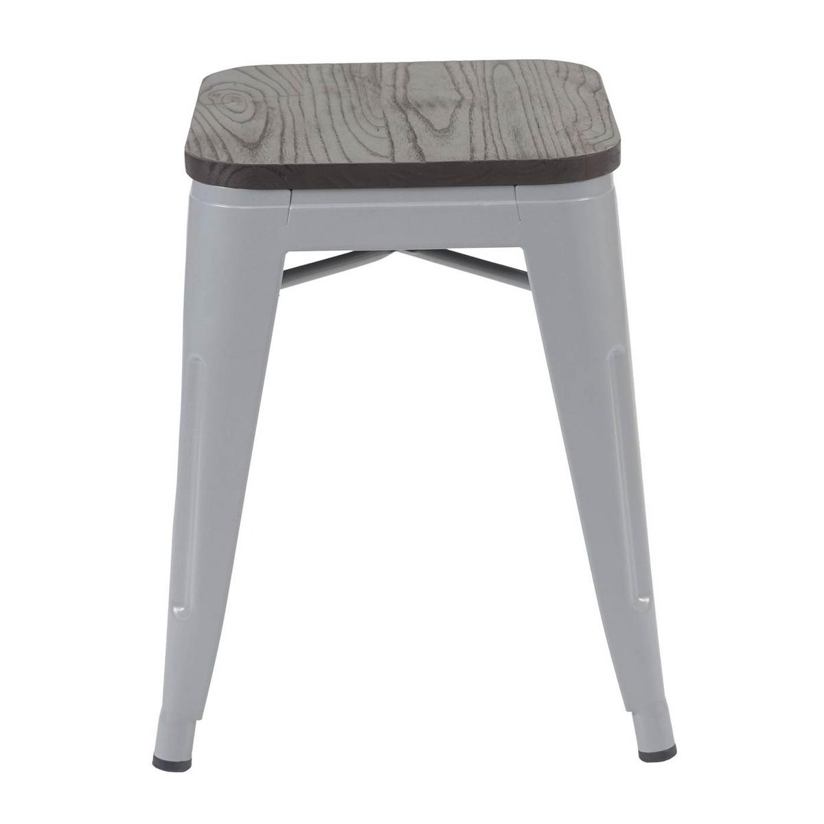 HOCKER HOLZ-SITZFLÄCHE Grau 4er-Set - Grau, Holz (39/45/39cm) - MCW