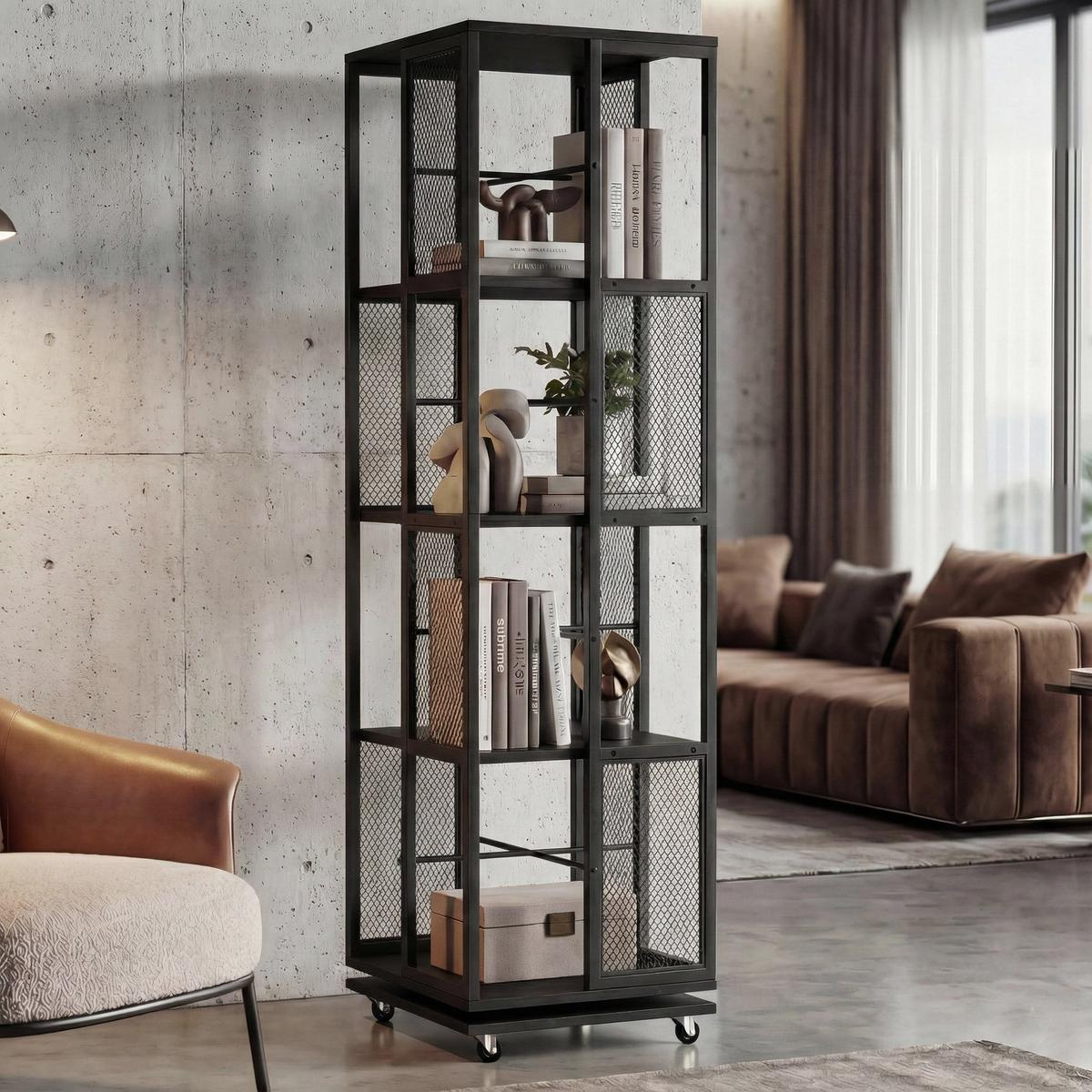 BÜCHERREGAL Schwarz - Schwarz, Holz (40/147/40cm) - MCW