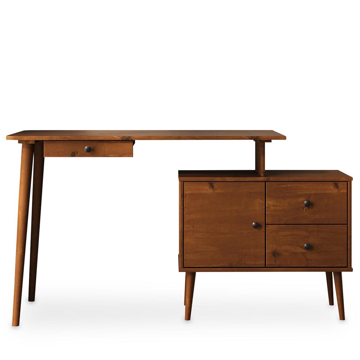 SCHREIBTISCH ANGOLO Kastanie - Kastanienfarben, Holz (54/155/75cm) - IDIMEX