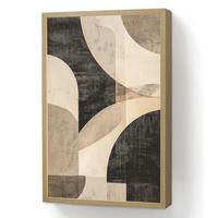 WANDLEUCHTE MIT AKKU Abstrakt - Formen - Modern - Beige 40x60 cm - Grau, Holzwerkstoff (40/60/8cm) - OnlyWow