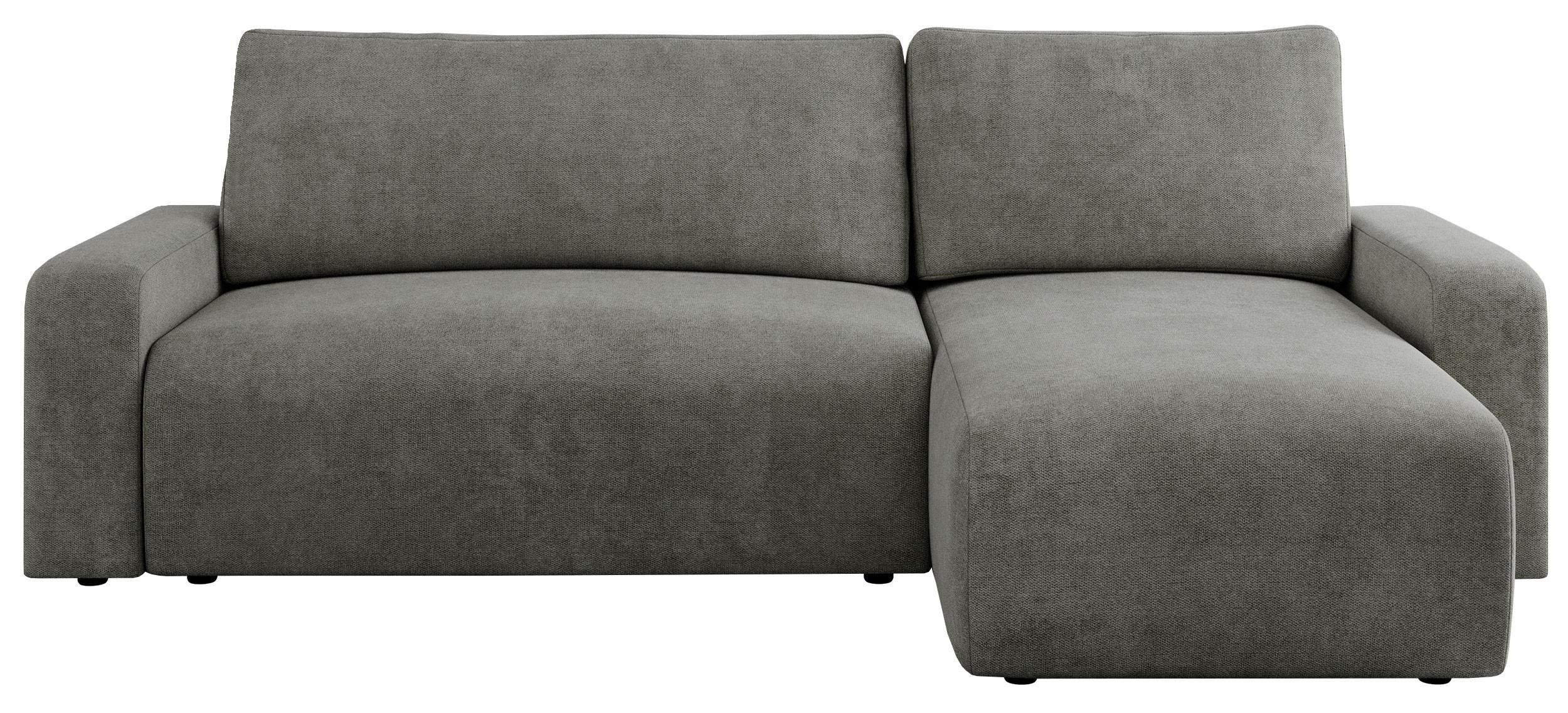 ECKSOFA ARGOS Grau Struktur - Schwarz/Grau, Kunststoff/Textil (245/150cm) - MKS