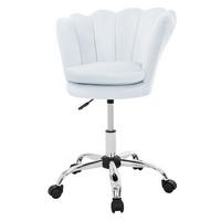 BÜROSTUHL Samt Hellblau - Blau, Metall (55/85/60cm) - ML-DESIGN