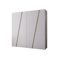 DREHTÜRENSCHRANK Zen 200 cm - Goldfarben/Schwarz, Holzwerkstoff/Kunststoff (200/202/50cm) - MIRJAN24