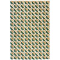 TEPPICH COQUET, geometrisch, Grün-Natur, 155 x 230 cm - Grün, Textil (230/155cm) - KADIMA DESIGN