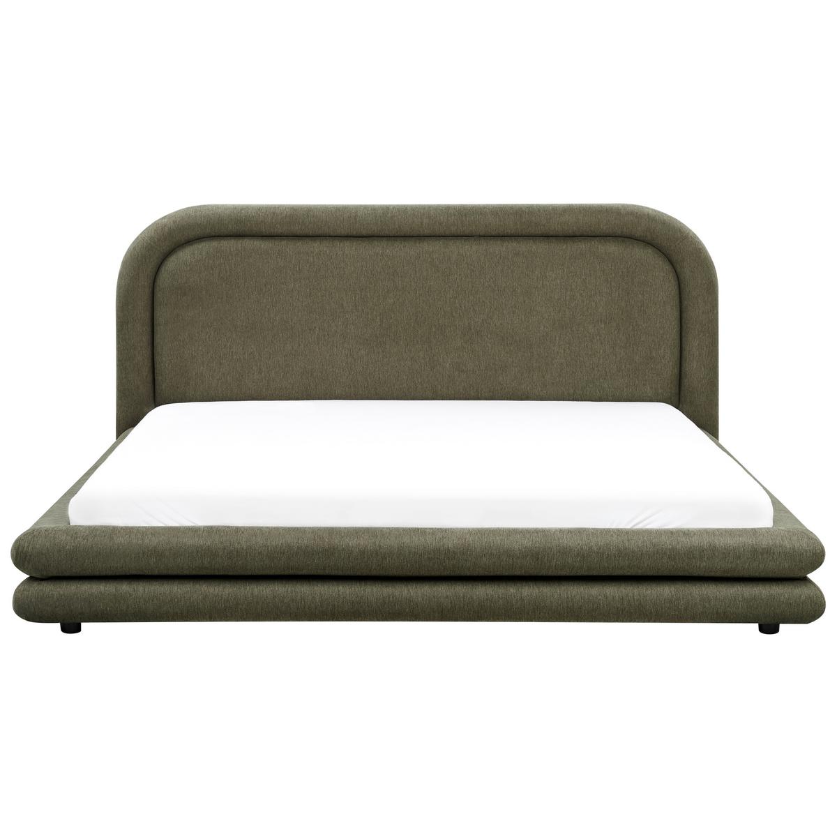 POLSTERBETT mit Lattenrost 180x200 cm Grün Lavardens - Grün, Textil (180/200cm) - Beliani