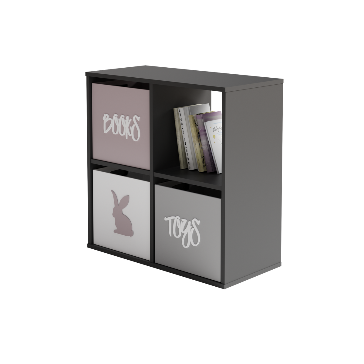 BÜCHERREGAL Loni - Grau, Holzwerkstoff (80/80/38cm) - RAUMHIRSCH FURNITURE