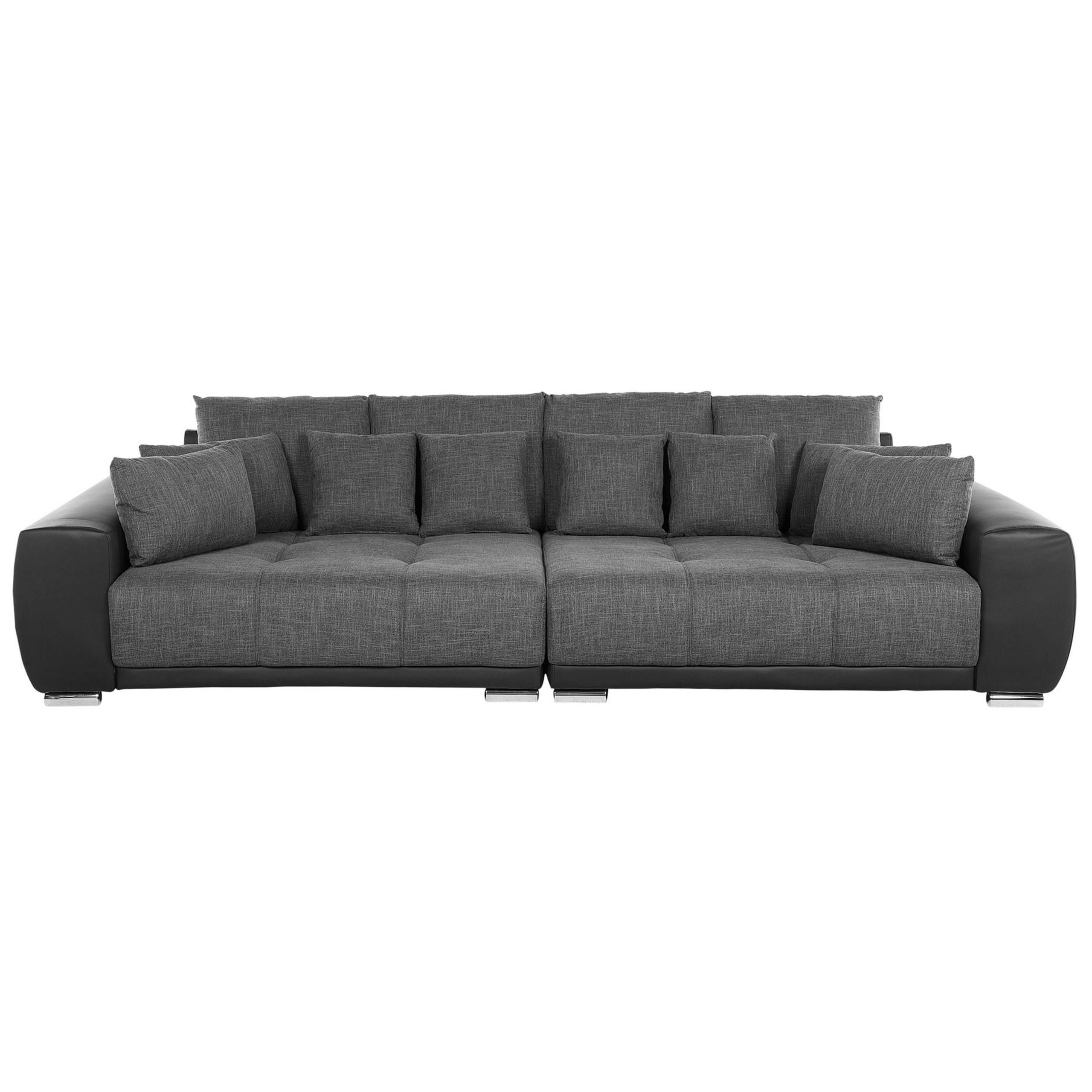 4-SITZER-SOFA Polsterbezug Dunkelgrau Torpo - Dunkelgrau, Textil (308/84/136cm) - Beliani