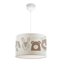 KINDERHÄNGELEUCHTE Rugby - Creme/Braun, Textil (28/28/70cm) - lux.pro