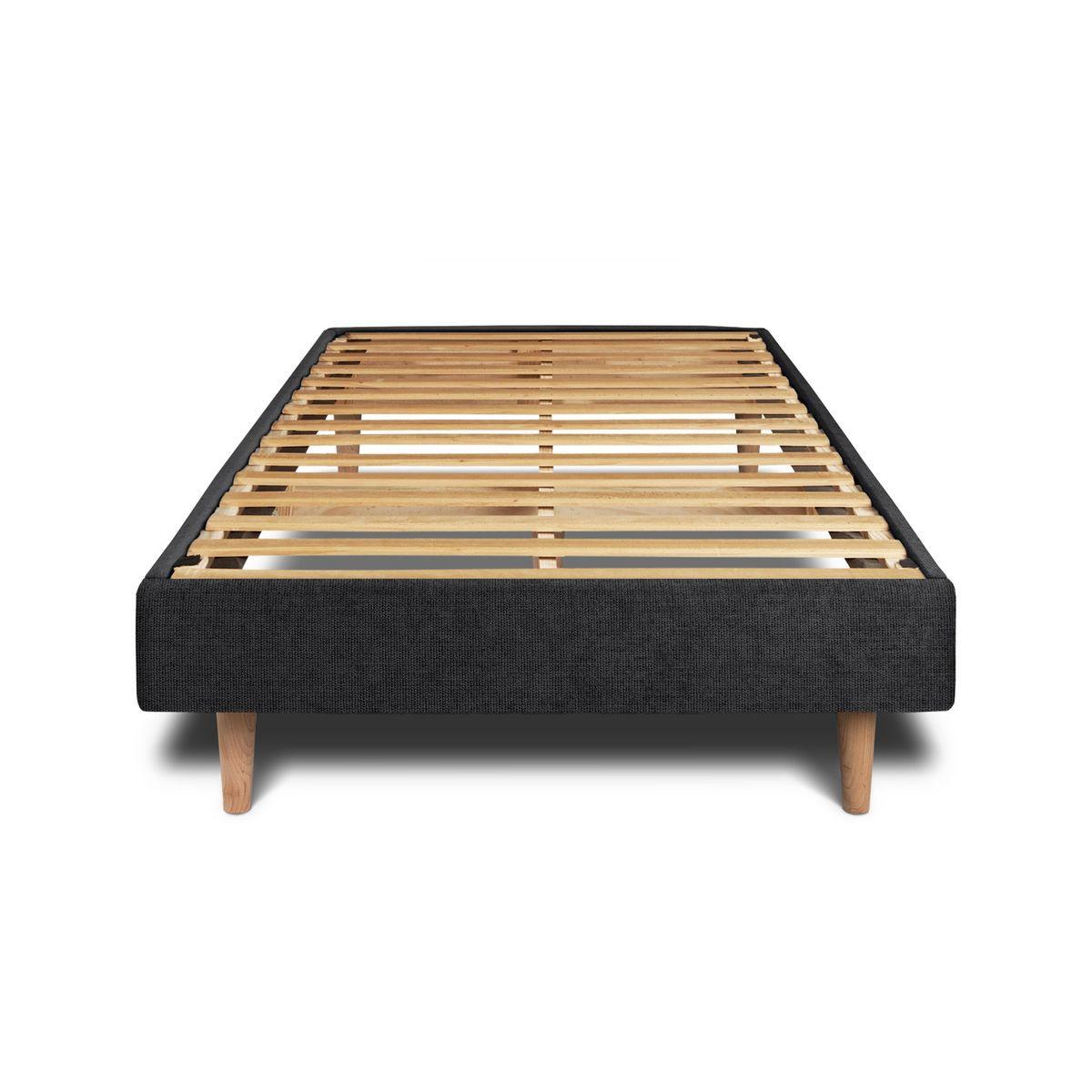 LATTENROST – Stoff – Im Bausatz - 90 x 190 cm - Beige/Schwarz, Karton/Holz (90/190cm) - Sommeil de Plomb