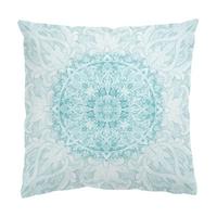 DEKOKISSEN Mandala Aquarell Ornament türkis 40/40 cm - Türkis, Textil (40/40/10cm) - Bilderwelten