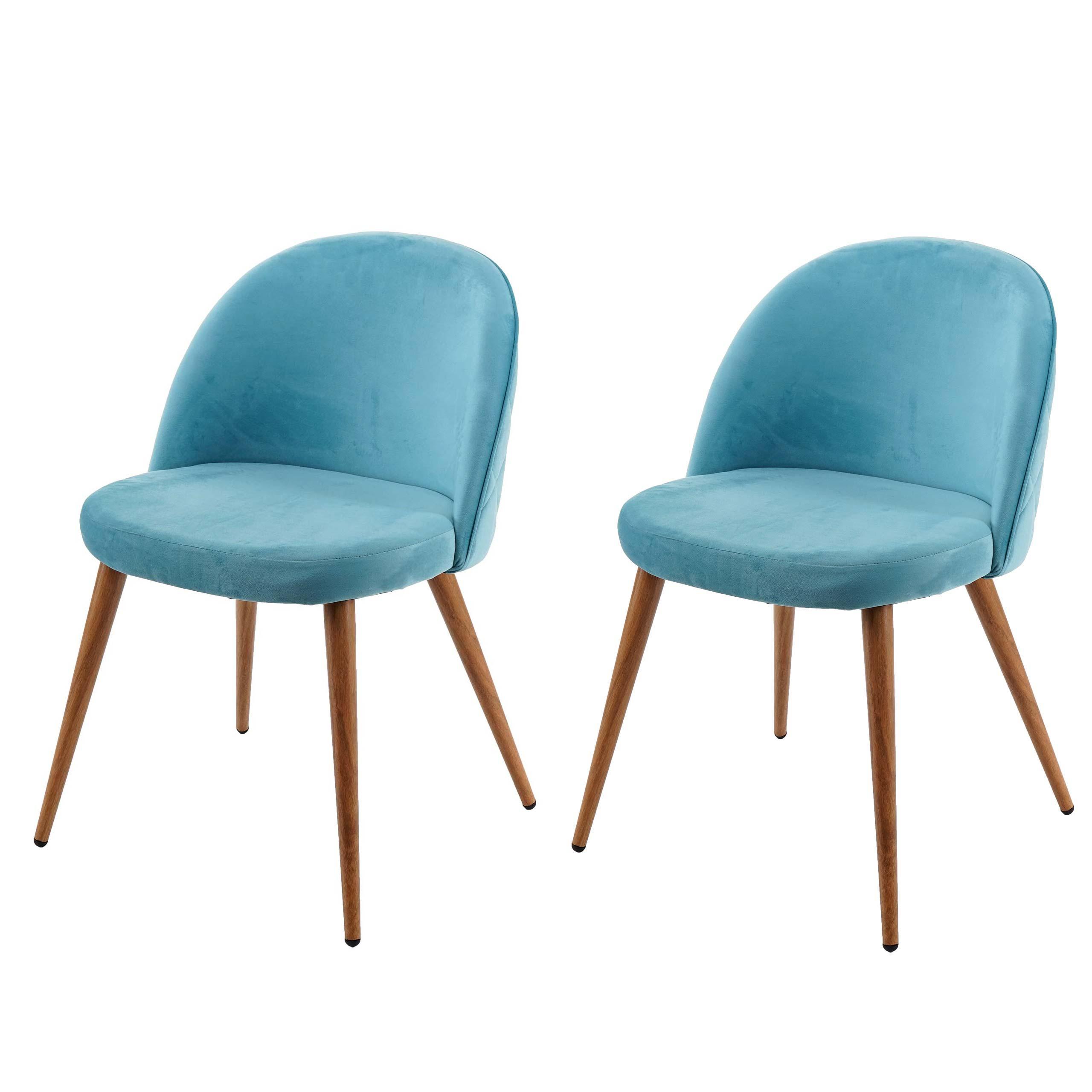 ESSZIMMERSTUHL Türkis 2er-Set - Türkis, Textil (48/77/46cm) - MCW