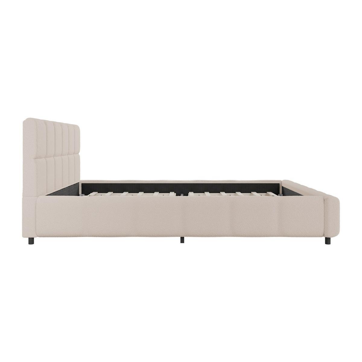 POLSTERBETT Florenz beige 140x200 cm - Beige, Holz (140/200cm) - Juskys