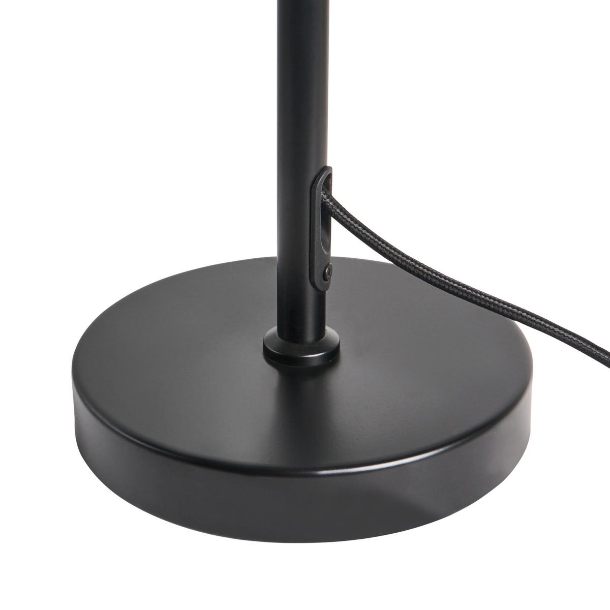 TISCHLAMPE Metall Schwarz Sibun - Schwarz/Weiß, Metall (24/24/55cm) - Beliani