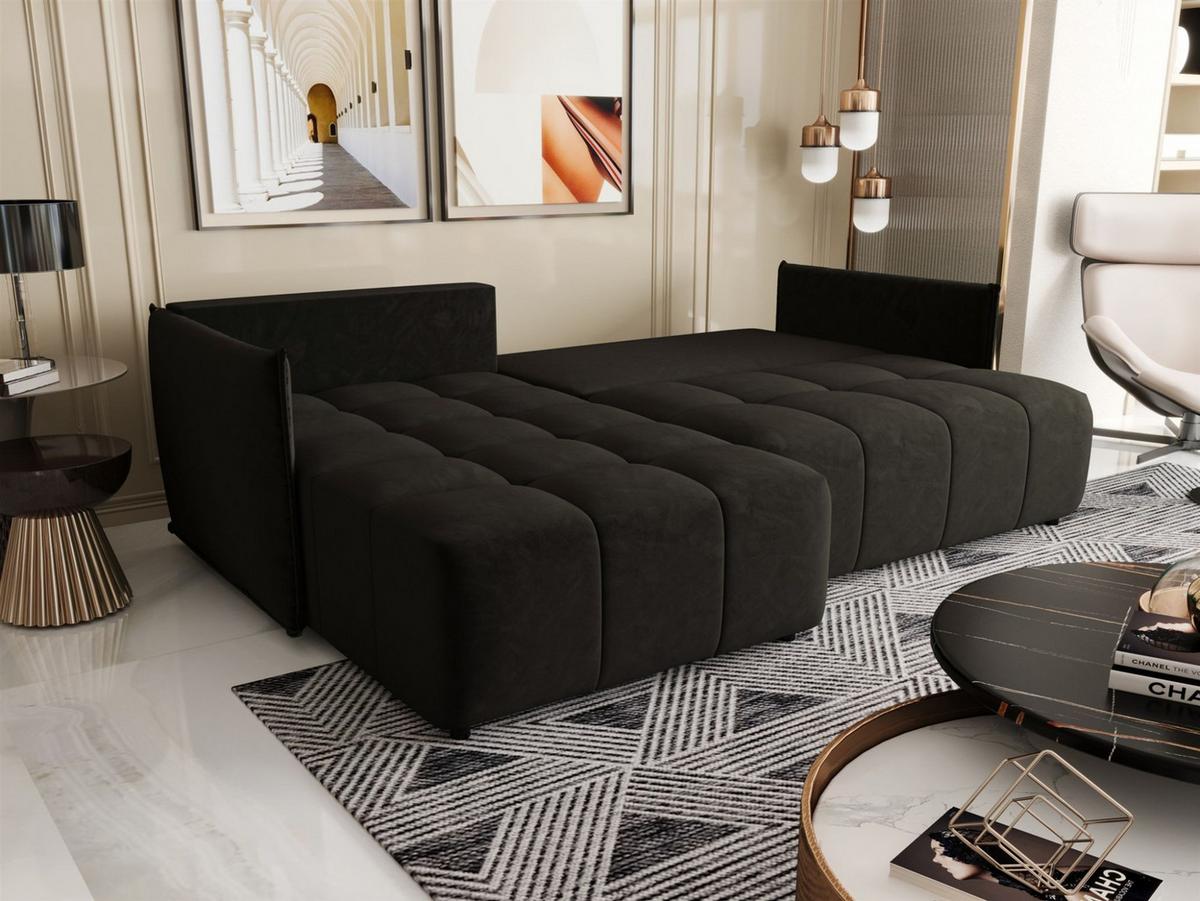 ECKSOFA Treviso - Braun, Holzwerkstoff/Textil (245/185cm) - Fun Möbel