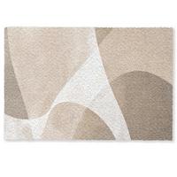 FUSSMATTE Glatte Oberflächen - Harmonisch - Wellenförmig Schmutzfangmatte 60x40 cm - Beige, Kunststoff (60/0.4cm) - MuchoWow