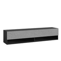HÄNGELOWBOARD Halmstad - Schwarz/Grau, Holzwerkstoff (140/30/31cm) - [en.casa]
