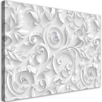 WANDBILD muster blumen diamanten glamour - Weiß, Textil (60/40cm) - Feeby