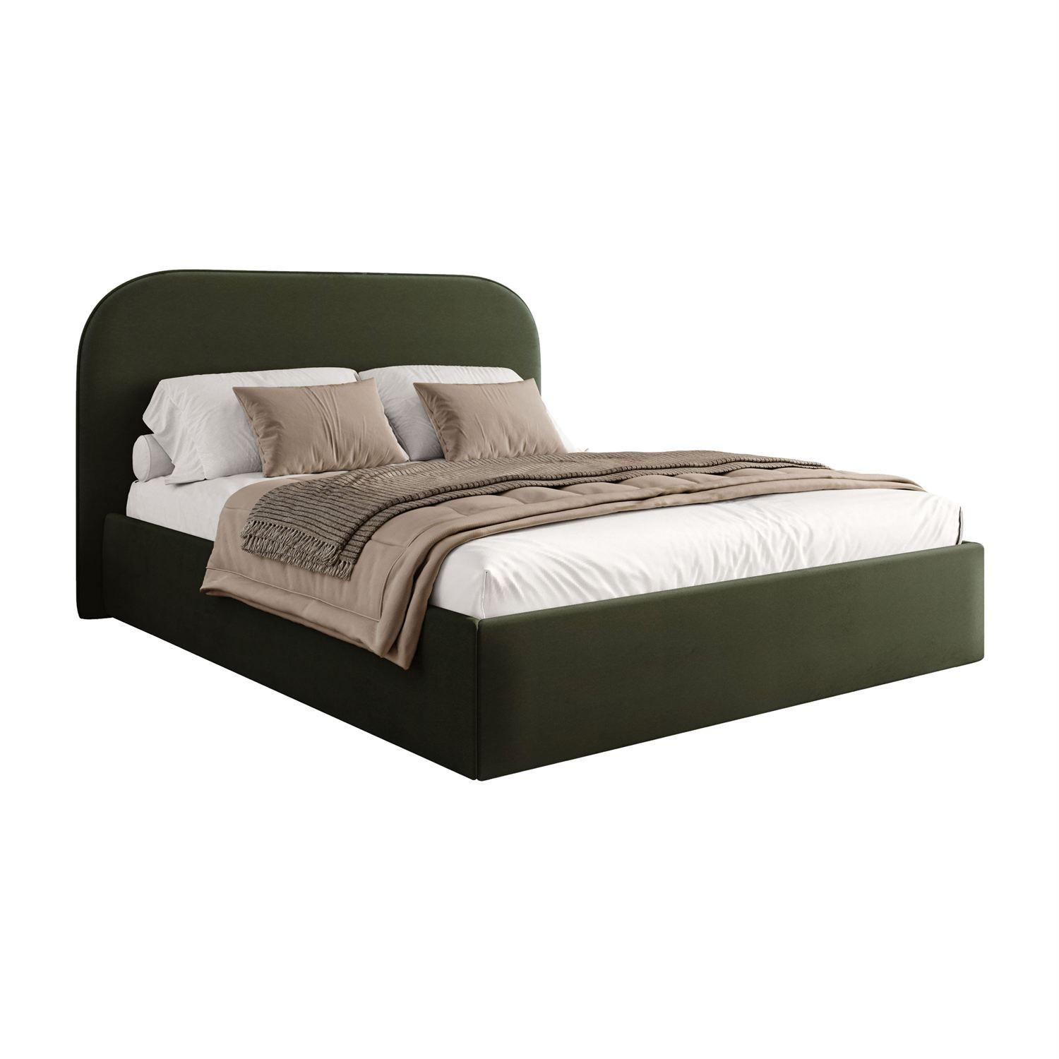 POLSTERBETT OLIMPIA mit Bettkasten 120x200, Castel 39 - Sandfarben, Textil (120/200cm) - Lookway