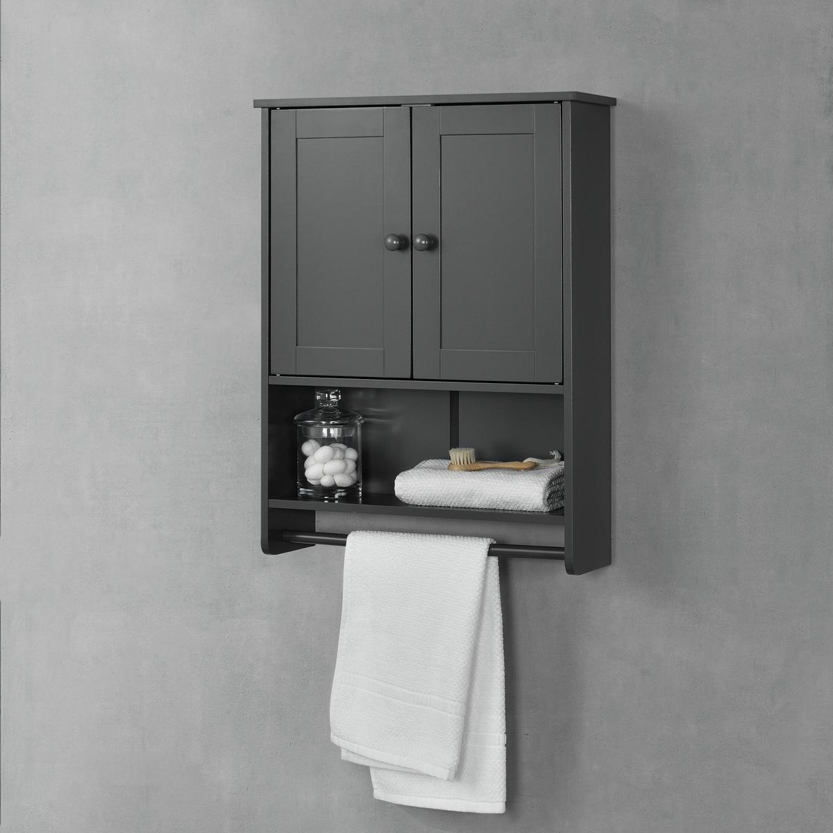 HÄNGESCHRANK Steyr - Dunkelgrau, Holzwerkstoff (48.7/65/14.5cm) - [en.casa]