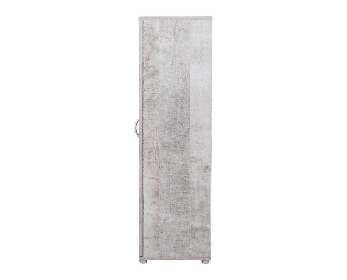 MEHRZWECKSCHRANK 70/121/35 cm Weiß Platinum Oak - Eichefarben/Silberfarben, Holzwerkstoff/Kunststoff (70/121/35cm) - arthur berndt
