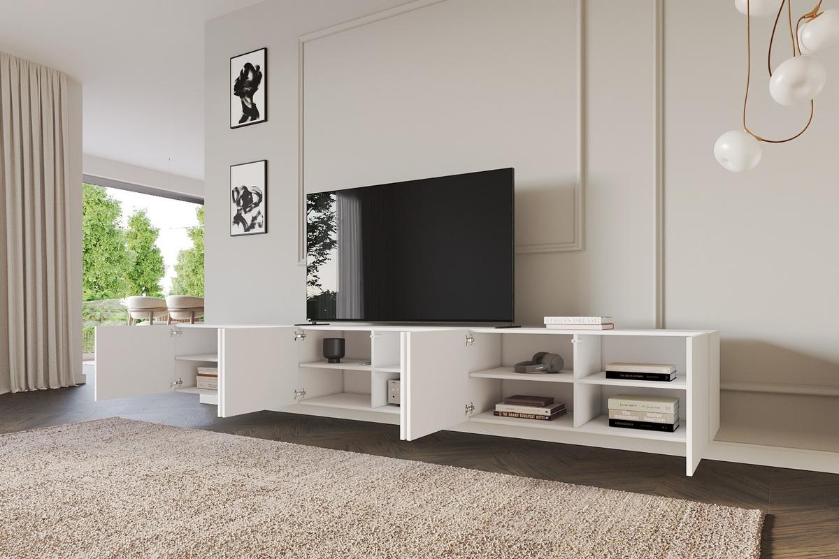 LOWBOARD ELIO-W 3x100x40x40 cm - Weiß - Weiß, Holzwerkstoff (300/40/40cm) - ALTDECOR
