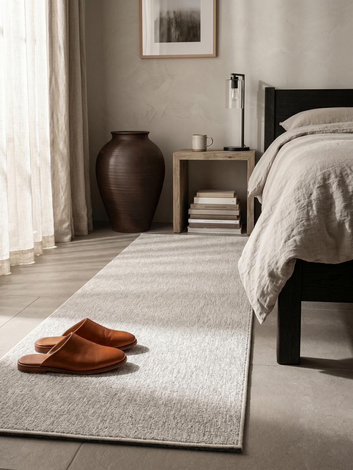 KURZFLORTEPPICH AMMER, einfarbig, Creme, 80 x 250 cm - Beige, Textil (250/80cm) - KADIMA DESIGN