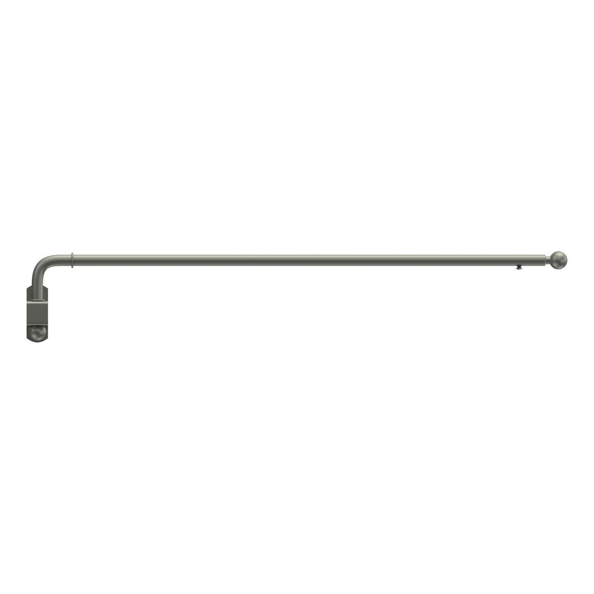 SCHWENKSTANGE / SCHWENKARM-GARDINENSTANGE Cassina 60-100 cm, 13 / 9 mm Ø, Chrom matt - Nickelfarben, Metall (100cm) - INTERDECO