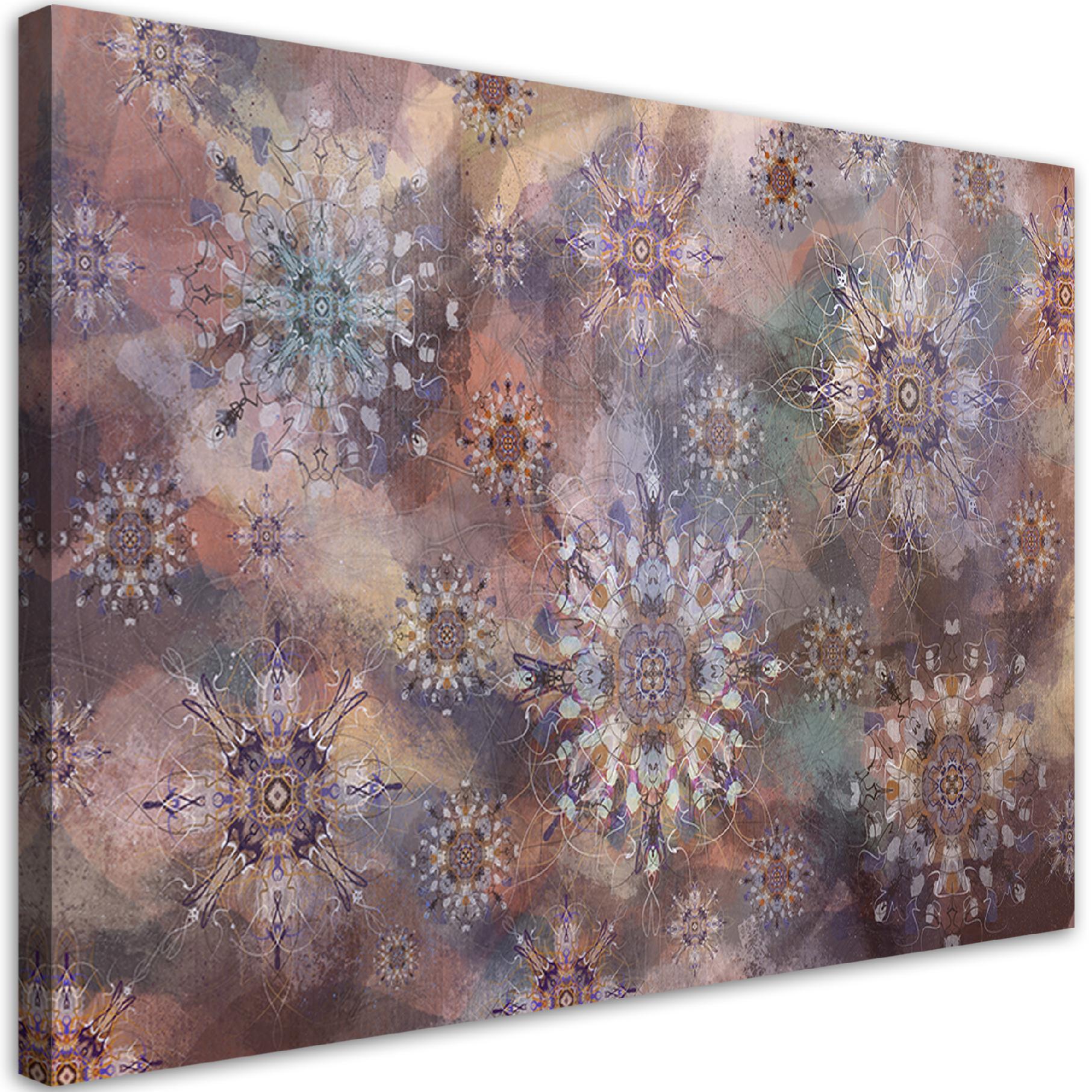 WANDBILD mosaik der sterne - Braun, Textil (60/40cm) - Feeby