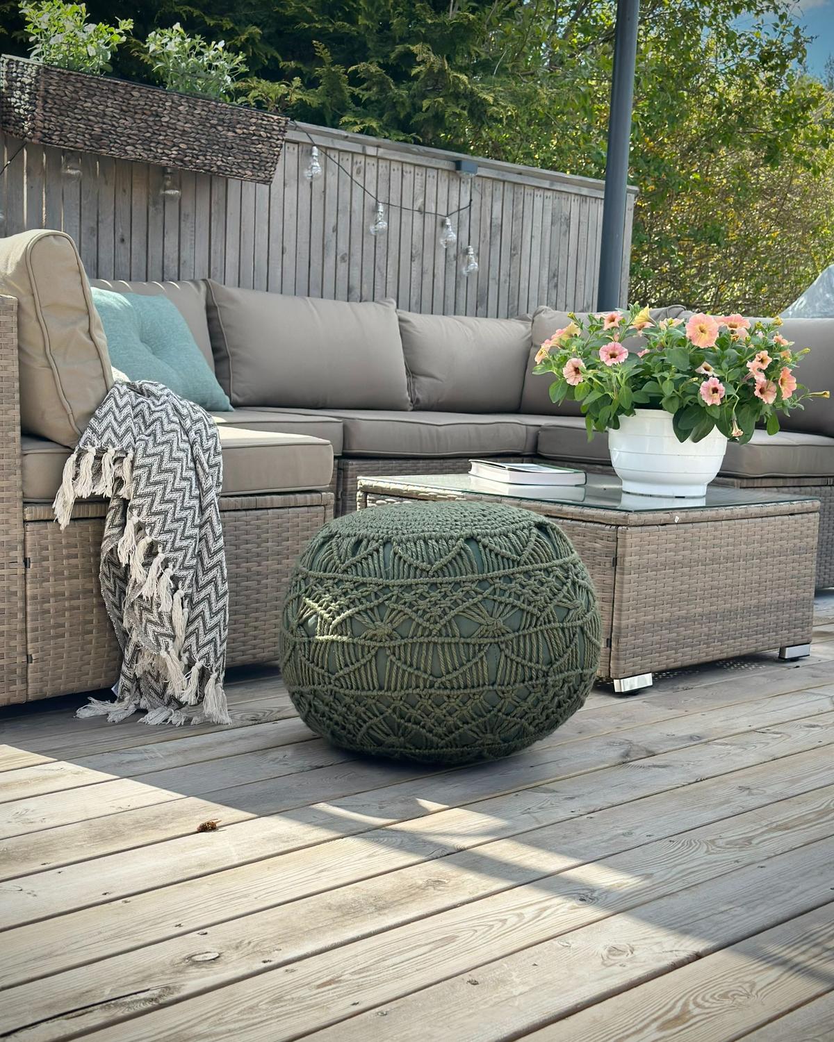 LOUNGE SET 6-Sitzer modular Braun Auflagen braun Belvedere - Braun, Kunststoff - Beliani