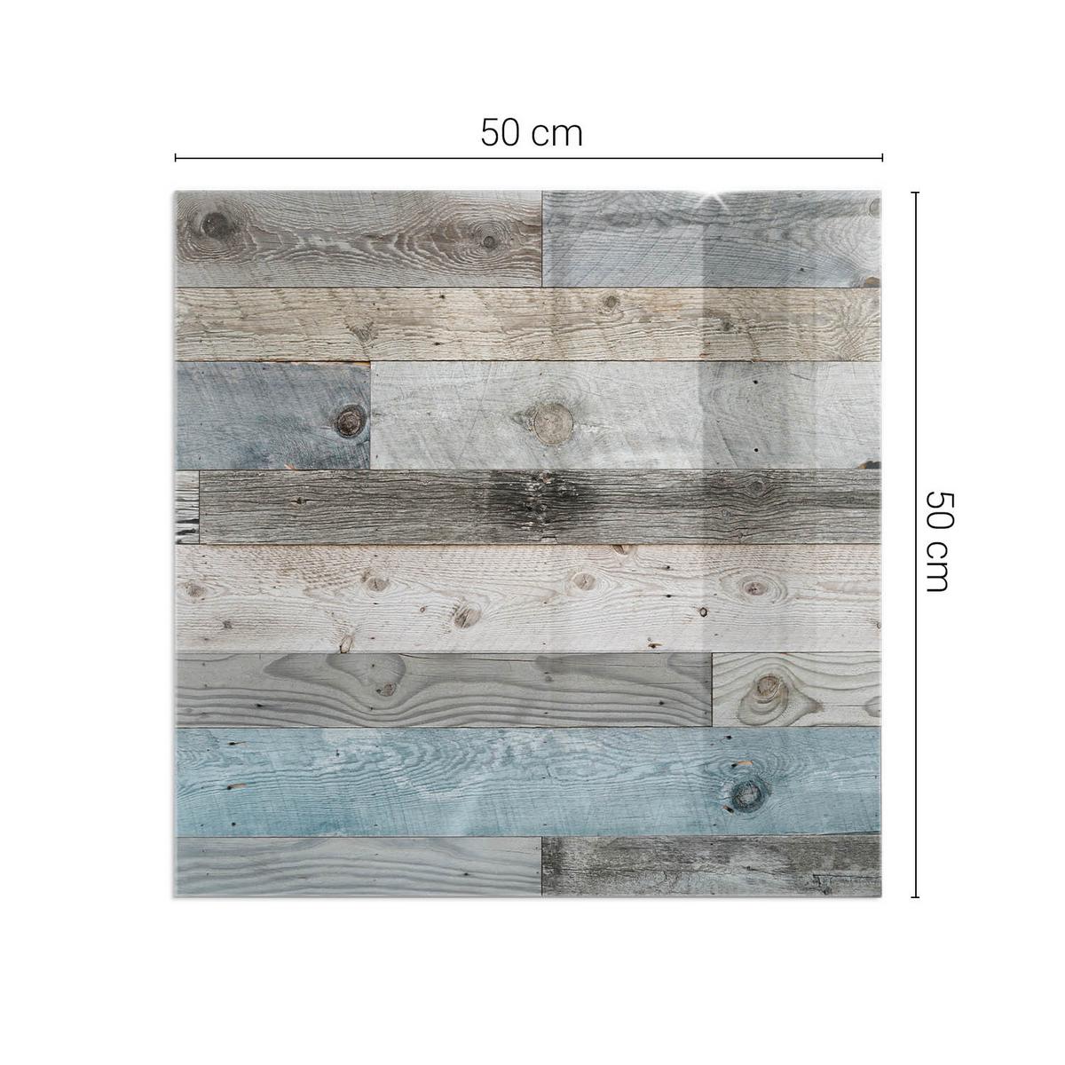 GLASPLATTE für Kamin 50x50 cm - Grau, Glas (50/50/0.4cm) - TULUP