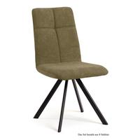 ESSZIMMERSTUHL (8er-Set) Davyd 47x92x60 Schwarz/Olivgrün - Schwarz/Olivgrün, Kunststoff (60/92/47cm) - 58aufmkessel