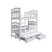 ETAGENBETT DUMBO mit Bettkasten 75x180 cm Weiß - Weiß, Holz (75/180cm) - MASSENO