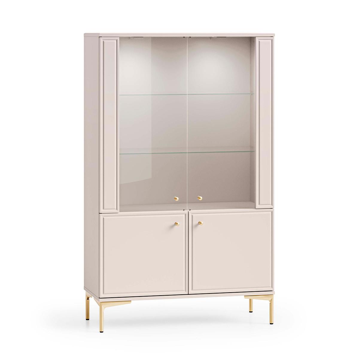 GESCHIRRSCHRANK Sélène Kaschmir - Beige, Holzwerkstoff (92/149/40cm) - Petits-meubles