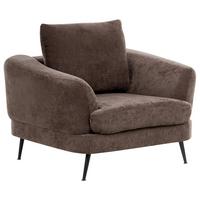 SESSEL Chenillegewebe Dunkelbraun Kjaer - Dunkelbraun, Textil (100/100/100cm) - Beliani