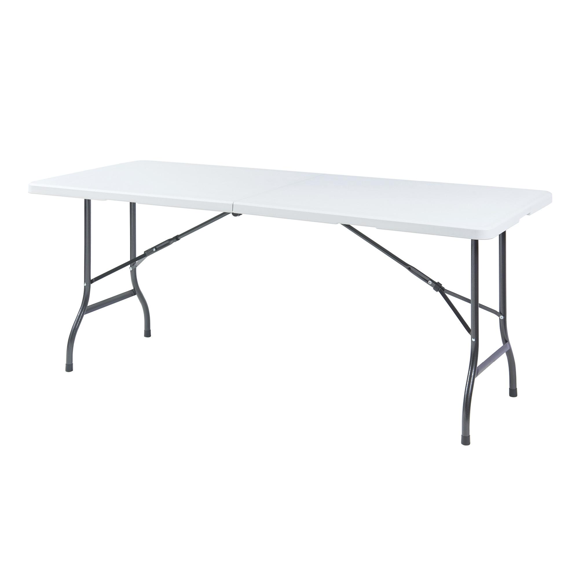 KLAPPTISCH Ljusnarsberg - Weiß, Kunststoff/Metall (180/75/72cm) - [en.casa]