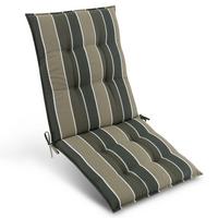 NIEDERLEHNERAUFLAGE Sun-NL 105/50/8cm Grün-Gestreift - Multicolor, Textil (50/8/105cm) - Beautissu 